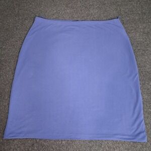 Gudrun Sjoden XXL Blue Organic Cotton Jersey Midi Skirt Periwinkle Stretch